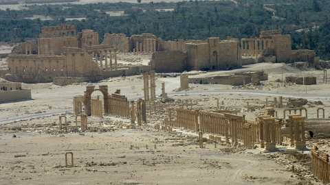 Una vista del antiguo Templo de Bel, en la ciudad milenaria siria de Palmira, en una imagen de 2009. REUTERS/Gustau Nacarino