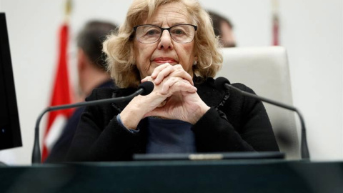 La alcaldesa de la ciudad de Madrid, Manuela Carmena, durante un Pleno del Ayuntamiento de Madrid. | MARISCAL (EFE)