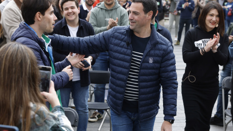 Imanol Pradales en un acto de las juventudes del PNV a 23 de marzo de 2024.