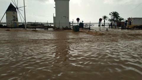 13/09/2019 - Molinos De Quintín y Calcetera en la locadidad murciana de San Pedro del Pinatar, inundados a causa del temporal. EUROPA PRESS/ Carmen Loredana