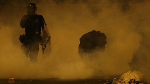 Protestas este lunes en el centro histórico de Quito (Ecuador) EFE