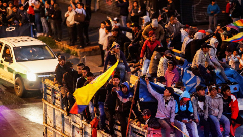 Indígenas llegan a Quito. REUTERS/Daniel Tapia