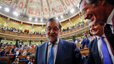 El presidente del Gobierno en funciones, Mariano Rajoy, después de su discurso en el debate de investidura. REUTERS/Juan Medina