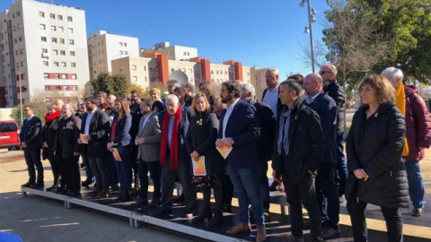 Los alcaldes de ERC en una foto difundida por el partido.