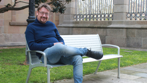 El coordinador general de Catalunya en Comú, Xavier Domènech, a l'exterior del Parlament. | Marc Font.