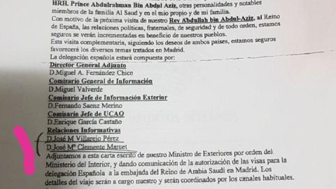 El 2007 la cúpula policial de Rubalcaba acudió a Arabia Saudí invitados por el hermano del príncipe que estaba acusado de narcotráfico junto con José María Clemente Marcet. En ese momento, el amigo de Villarejo estaba imputado en la Audienc