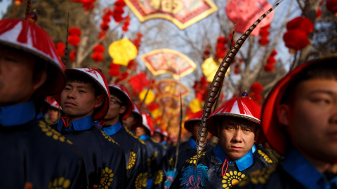 Ensayo para la ceremonia de la dinastía Qing en el Templo de la Tierra en Ditan Park en Beijing | Reuters/Thomas Peter