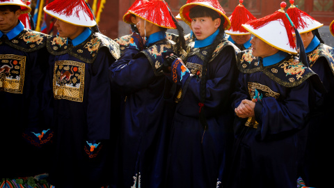 Ensayo para la ceremonia de la dinastía Qing en el Templo de la Tierra en Ditan Park en Beijing | Reuters/Thomas Peter