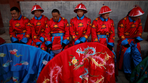 Ensayo para la ceremonia de la dinastía Qing en el Templo de la Tierra en Ditan Park en Beijing | Reuters/Thomas Peter