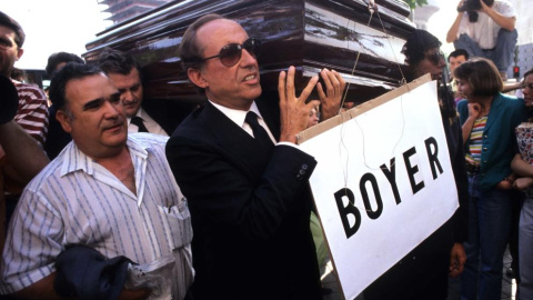 José Maria Ruiz-Mateos, en su campaña en los 90 contra Miguel Boyer.