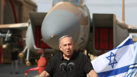 El primer ministro de Israel, Benjamin Netanyahu, durante una rueda de prensa. - AFP