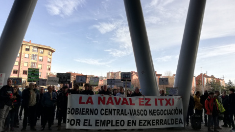 Protesta de los trabajadores de la Naval.