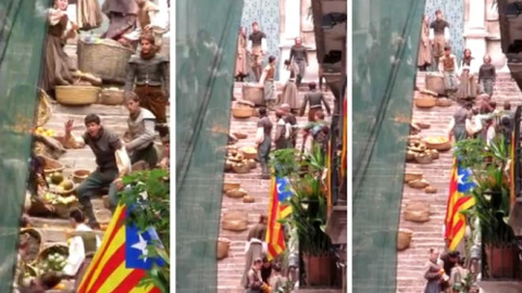 Una estelada se cuela en el set de 'Juego de Tronos'.