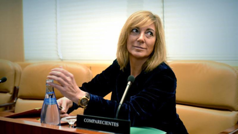 La ex directora general de Medios de la Comunidad Isabel Gallego en la Asamblea de Madrid para declarar ante la comisión de investigación de la corrupción. EFE