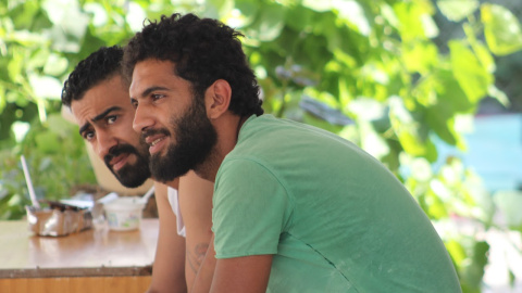 Refugiados palestinos en el campo de Lagadikia, en los alrededores de Tesalónica. - TOMÁS PARRA