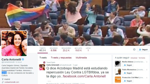 Carla Antonelli arropada en Twitter tras recibir amenazas de muerte por defender los derechos LGTBI