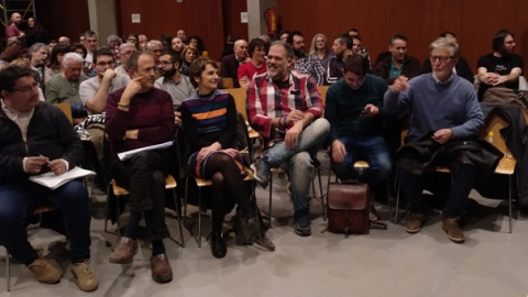 22/02/2019.- El alcalde de Zaragoza, Pedro Santisteve, participó este viernes por la tarde en el plenario de ZeC que cerró la agenda organizativa. EDUARDO BAYONA