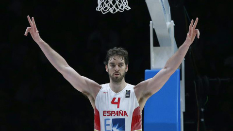 Pau Gasol, durante el encuentro. EFE/Juan Carlos Hidalgo