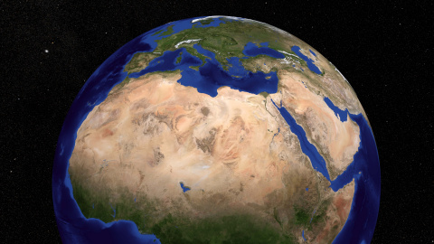 Imagen por satélite de las regiones del Sahara, el Sahel y el Sudán./NASA