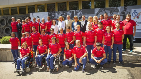 El equipo español paralímpico antes de partir hacia Río de Janeiro.