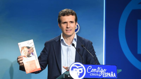 El vicesecretario de comunicación del Partido Popular, Pablo Casado. - EFE