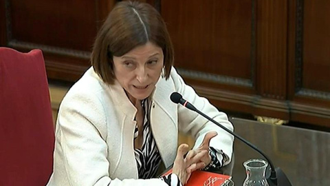 Imagen de la señal institucional del Tribunal Supremo de la expresidenta del Parlament Carme Forcadell. - EFE