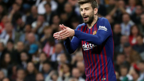 Gerard Piqué, durante el partido contra el Real Madrid. REUTERS/Susana Vera