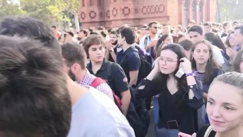 ManifestaciÃ³n de estudiantes en Barcelona contra la sentencia del 1-O