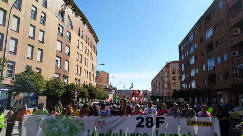 Imagen de la manifestación por el Día de Andalucía,28-F, el primero que se celebra con un Gobierno de derechas