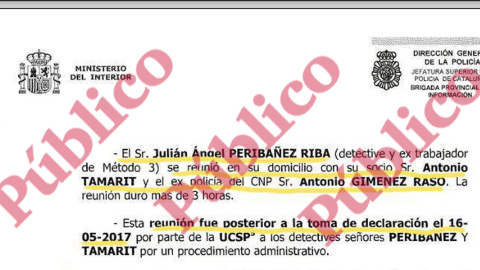 Fragmento del informe de la Policía Nacional sobre los materiales incautados a los Mossos d'Esquadra.