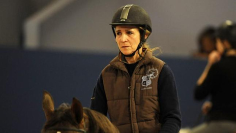 La infanta Elena montando un caballo en una imagen de archivo. EP