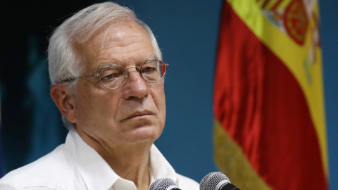 El ministro español de Exteriores en funciones, Josep Borrell, durante la rueda de prensa que ha ofrecido en La Habaa con su homólogo cubano, Bruno Rodríguez (fuera de cuadro). REUTERS/Alexandre Meneghini