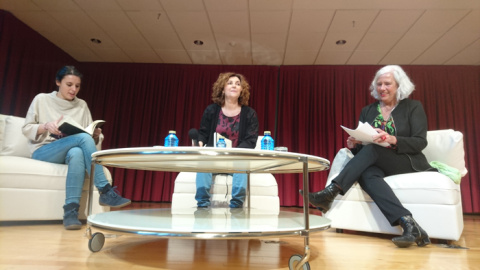 Irene Montero y Garbiñe Biurrun en el acto en Barakaldo/D.Albin