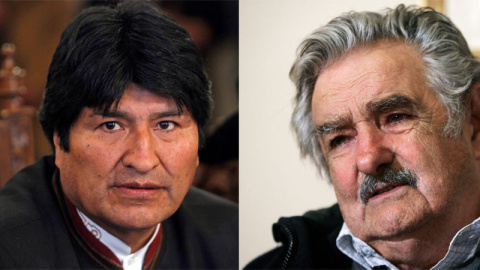 Evo Morales y Jose Mujica. EFE