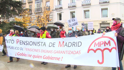 Pensionistas protestan en Madrid contra el Pacto de Toledo