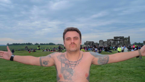 JA Andrés en el Stonehenge de Inglaterra