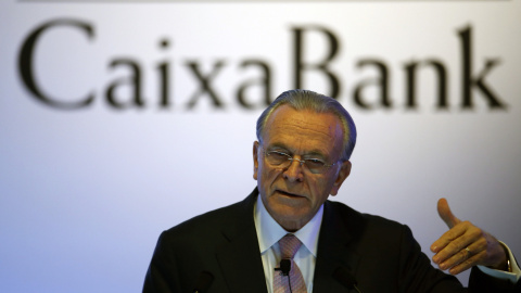 Isidre Faine, en la presentación de resultados de 2015 de Caixabank. REUTERS