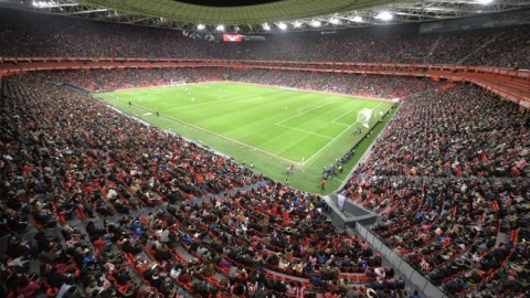 San Mamés ple de gom a gom en el partit entre l'Athletic i l'Atlètic de Madrid. ATHLETIC CLUB