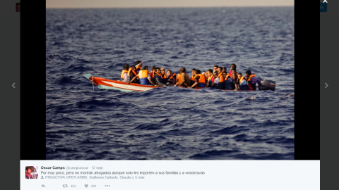 A la costa norte de Lesbos siguen llegando, de media, entre una y dos pateras diarias, según la ONG Proactiva Open Arms. / Óscar Camps