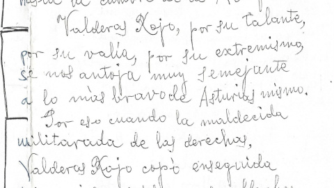 Manuscrito de 'Valderas Rojo'. / CLAUDIO RODRÍGUEZ FER