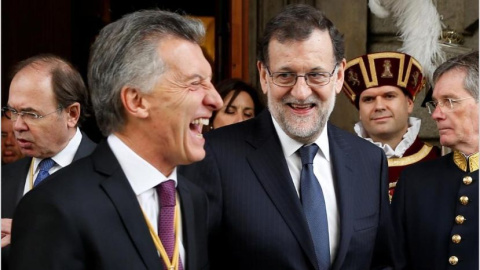 Macri y Rajoy, durante la primera visita a España del presidente argentino, en 2017. / REUTERS