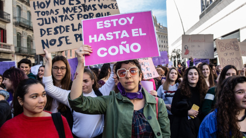 Manifestación feminista en Barcelona / EP