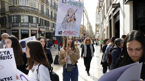 "No es feminazi, es feminista", Plaza de la Marina en Madrid / EFE