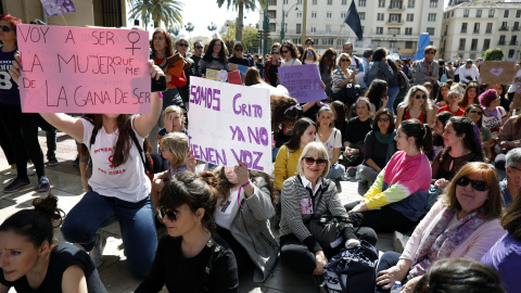 Concentración feminista en Palma de Mallorca durante el 8M / EP