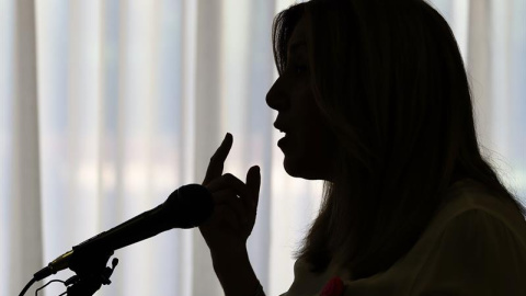 Susana Díaz, en Sevilla este miércoles. EFE/Julio Muñoz