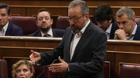 El portavoz de Ciudadanos, Juan Carlos Girauta, durante su intervención durante la sesión de control al Gobierno. /EFE