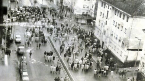 Una de las pocas imágenes de los sucesos de Ferrol. / Archivo histórico de la Fundación 10 de Marzo.