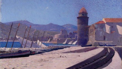 Esta pintura de Terrus, Collioure in the Pyrenees, está en el museo y es auténtica. MUSÉE TERRUS