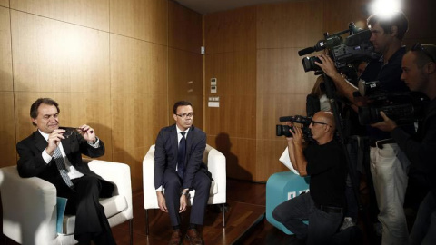 El presidente de la Generalitat, Artur Mas momentos antes de su participación esta mañana en un acto de campaña. / JESÚS DIGES (EFE)