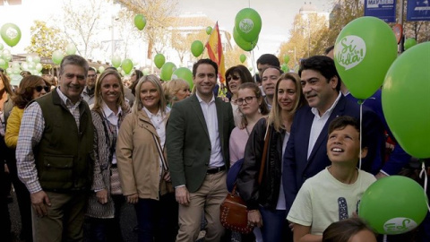 El secretario general del PP, Teodoro García Egea, en la marcha.